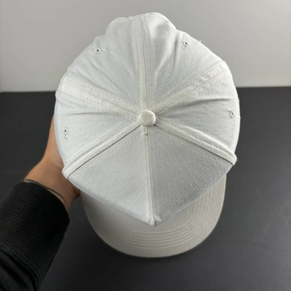 Vintage 80s REA Hybrids Seed Hat White Rope Cap Agriculture Farming Snapback